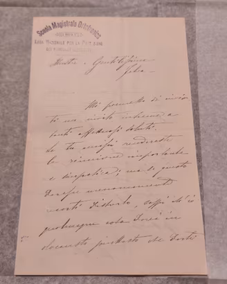 Rara Lettera Autografa MARIA MONTESSORI 1898 COA