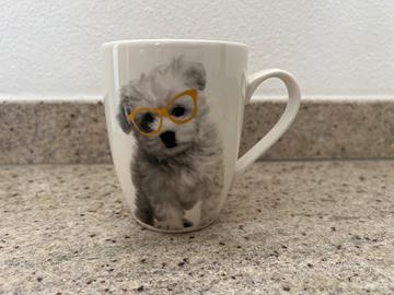 Tazza Mug Ceramica Cagnolino Occhiali Gialli