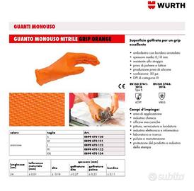Guanti in nitrile antiscivolo Wurth 
