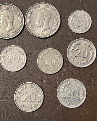 Equador lotto monete diversi anni