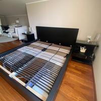 Letto Malam Ikea nero con contenitore