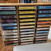 contenitore 36 porta musicassette in legno