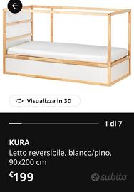letto ikea kura reversibile