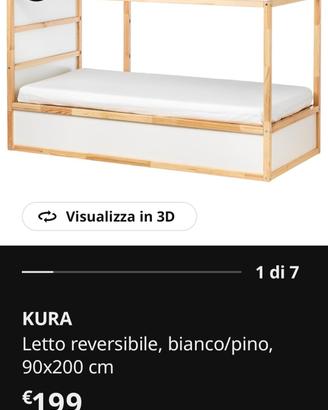 letto ikea kura reversibile