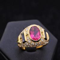 ANELLO CLEO'S ORO DIAMANTI 1.52CT TOPAZIO ROSA 2.5