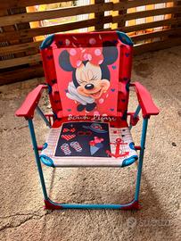 sedia bambini disney Minnie rossa estate