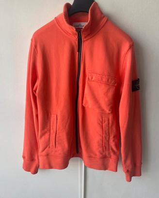 Stone Island felpa zip con tasca frontale