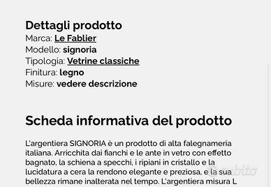 argenteria le fablier