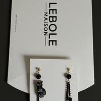 Orecchini gatto nero Lebole Maison