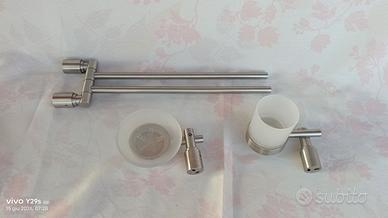 Set Accessori Bagno a Muro – Acciaio Inox Satinato