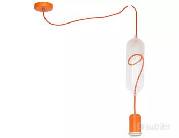 LAMPADARIO INDUSTRIALE SOSPENSIONE VETRO AMPOLLA