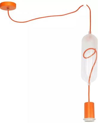 LAMPADARIO INDUSTRIALE SOSPENSIONE VETRO AMPOLLA