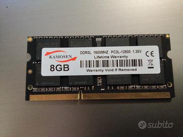 Ram 8gb Sodimm DDR3L 1600Mhz