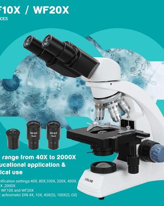Microscopio 2000X Ottico Professionale Nuovo