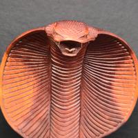 Scultura Cobra in legno intagliato Thailandia