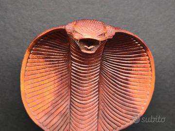 Scultura Cobra in legno intagliato Thailandia