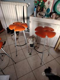 Coppia sgabelli da bar Effezeta/ sedia Pop Art Blu