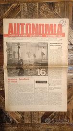 Autonomia settimanale politico comunista n. 2 1979