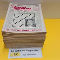 A SETTIMANA ENIGMISTICA, anno 1993, NON compilati,