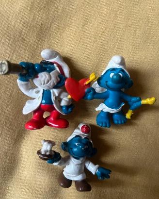 Set 3 Puffi Schleich 1981 • Rari Anni ’80