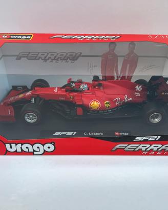 Ferrari SF21 Leclerc 2021 1:18 Bburago Burago 1/18