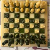 Schacchiera completa in alabastro