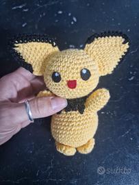 Pupazzo Peluche handmade amigurumi Pichu Pokemon