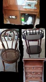 Mobiletti d'arredo/Macchina da cucire/Sedia Thonet