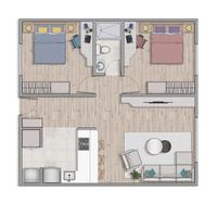 Ampio trilocale con due camere da letto