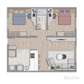 Ampio trilocale con due camere da letto