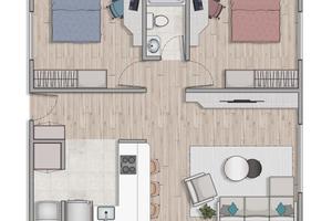 Ampio trilocale con due camere da letto