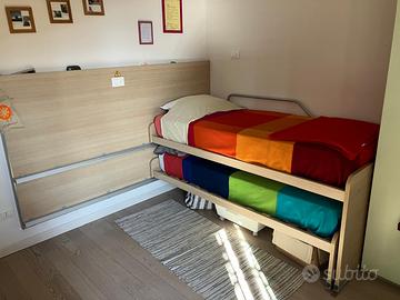 Letto a castello scorrevole