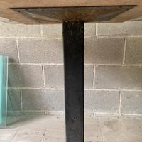 tavolo metallo marmo