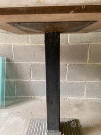 tavolo metallo marmo