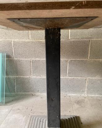 tavolo metallo marmo