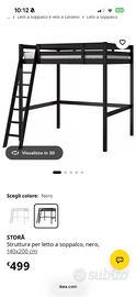 Ikea Letto castello soppalco con materasso