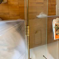 Mensola in cristallo più appendiabiti vintage