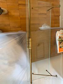 Mensola in cristallo più appendiabiti vintage