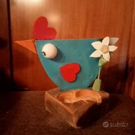 gallinella moderna soprammobile artigianale 