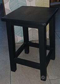 sgabello laccato nero