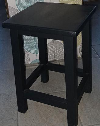 sgabello laccato nero