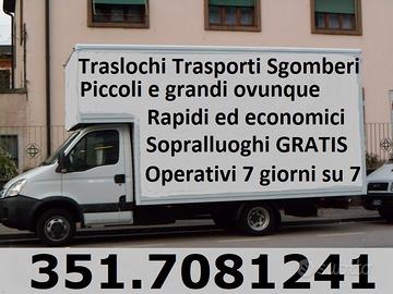 Trasporti Traslochi Sgomberi Smontaggio arredi 7gg