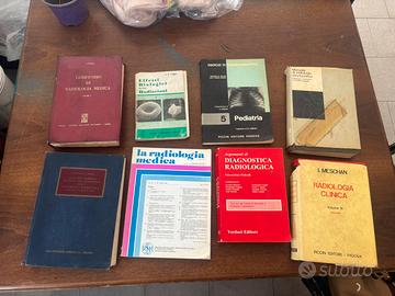 Lotto di 8 libri vintage della radiologia medica