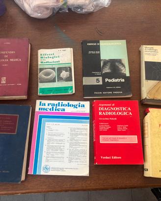 Lotto di 8 libri vintage della radiologia medica