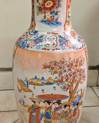 Grande Vaso da Pavimento in Ceramica stile Satsuma