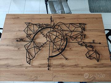 Decorazione Murale da parete in lamiera (mondo)