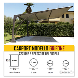 CARPORT MODELLO GRIFONE 4X4 OPPURE 5X5