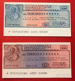 RARI Miniassegni IST. BANC. SAN PAOLO TORINO
