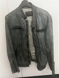 Giacca pelle verde
