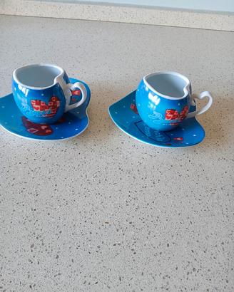Coppia Tazzine Caffe' Cuore Baci Perugina